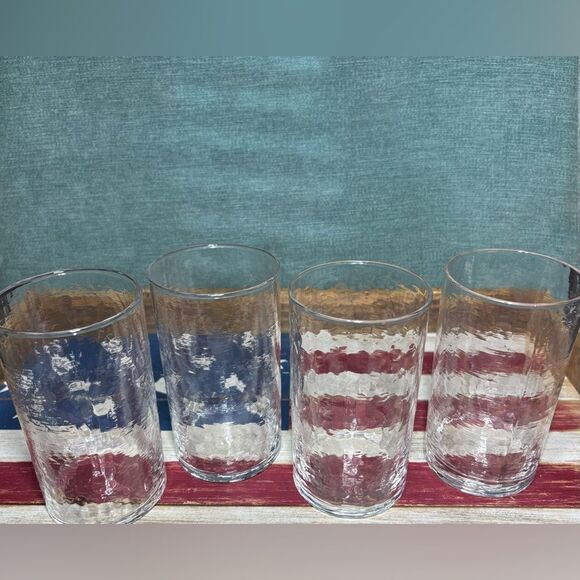 NEW Asoke Living Aravalli Clear Highball Glasses NIB Set of 4 Handmade Glass MS - Picture 1 of 7